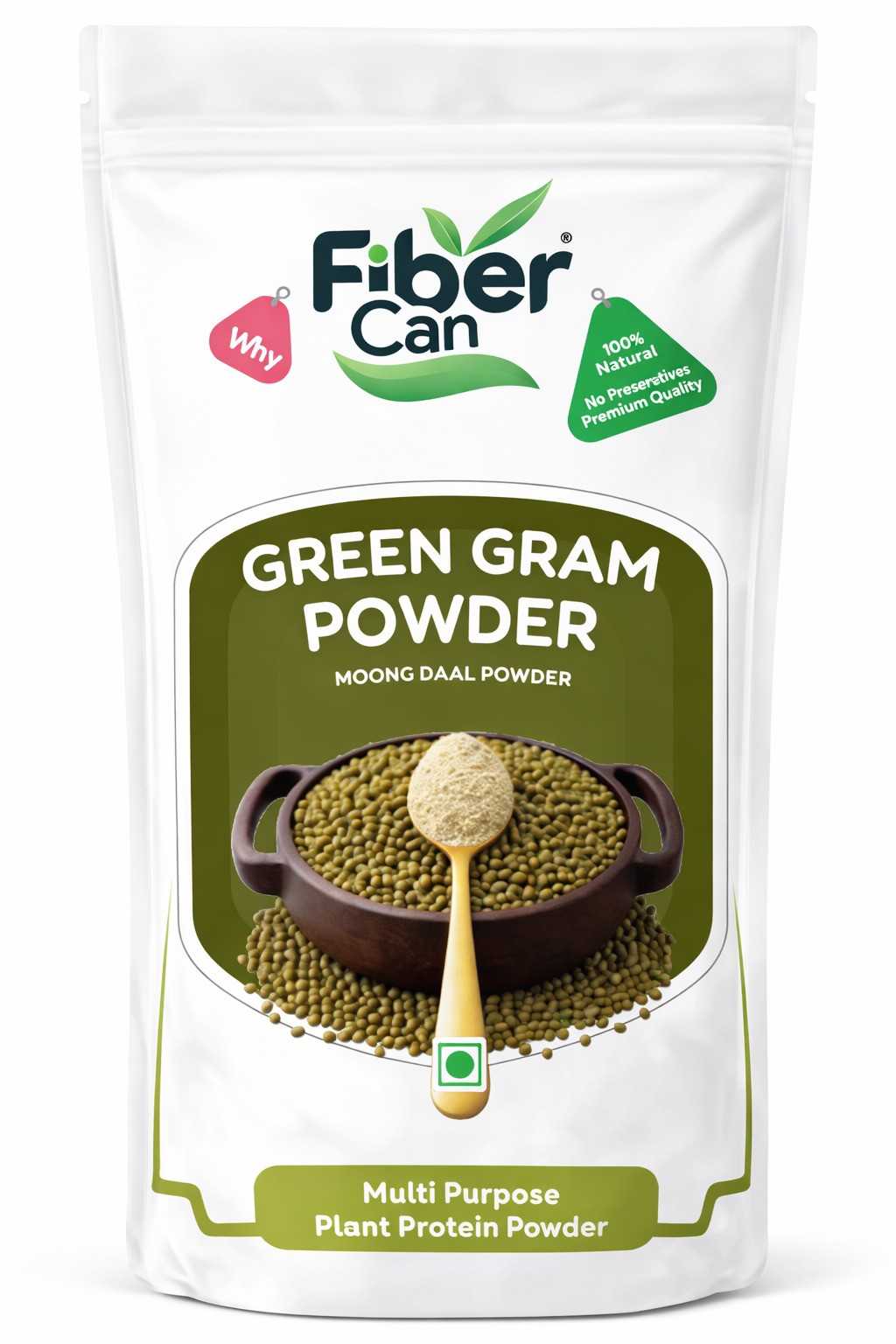 Whole Green Gram Flour 300g + 100g Free (Green Moong Dal Powder)